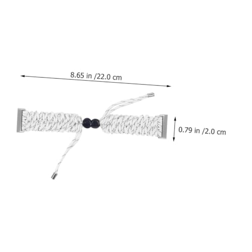 Correa Versa 3 ajustable unisex banda de paracord resistente para reloj Sense blanco gris 2