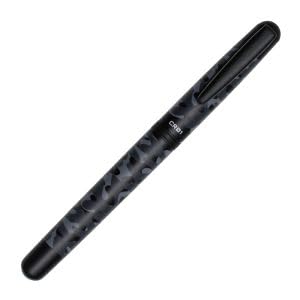 Image of OHTO CR01 Ceramic Rollerball Pen 0.7 mm | Blue Ink Medium Tip Writing Pen | Camouflage Black Body | Smooth Japanese Roller Pen for Office, Journaling, Study | Made in Japan