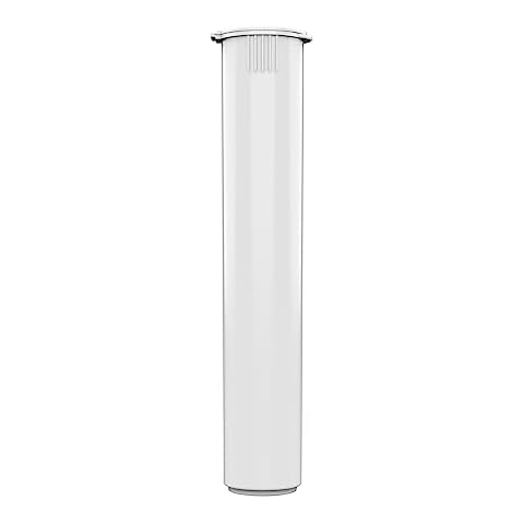 80mm CR Premium Plastic Packaging Pop Top Tubes – Bulk Child Resistant Travel Holder Vial Sample Containers Mini Storage Strong Seal Squeeze Cap – 1,150 Qty (White) Cover