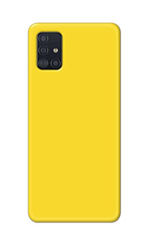 Image of Printed Hard Back Cover Case for Samsung Galaxy M31s Back Cover (Plain Yellow) -1803