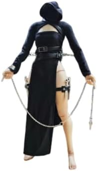 1/6 Ratio of Women's Clothing,Combat Suit Set, Female Warrior Set, Female Ninja Set, 1 Dress+2 Leg Straps+1 Belt+1 Accessory