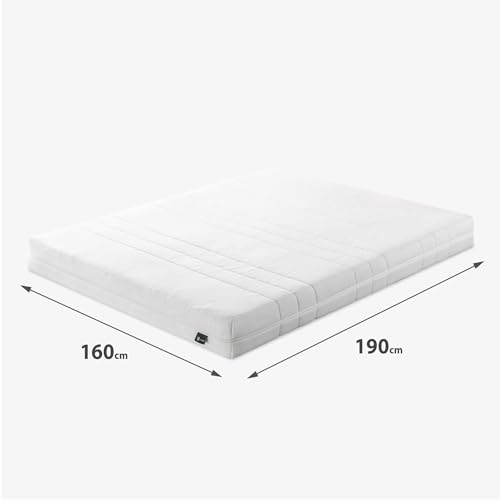 ZINUS Materasso in schiuma Comfort Cut, 160 x 190 cm, Altezza 16 cm, Materasso arrotolabile con rivestimento lavabile fino a 40 °C, OEKO-TEX, Bianco - Immagine 1