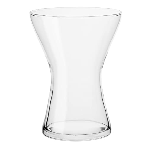 Bloemenvaas, glas, glazen vaas voor bloemen, glazen bloemenvaas, tafelvaas, decoratieve vaas, transparante glazen vaas, decoratieve vaas van glas, woonkamer decoratie, decoratieve vaas, 1325 ml, H 19 cm, Aster - Afbeelding 3