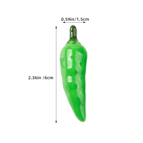 LUOZZY 50 Pcs Artificial Miniature Peppers Fake Peppers Vegetable Props Simulation Chili Peppers Food Model for Home Kicthen Vegetable Shop Photography Prop - Green