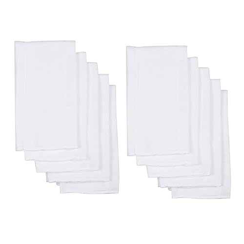 10Pcs Reusable Cotton Cloth Diaper Inserts Soft Water Absorbent Washable Burp Cloths for Newborns Lightweight for Travel and Daily Use