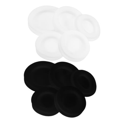 ERINGOGO 10Pcs Piggy Bank Stoppers Replacement Secure Fit Rubber Plugs for Money Saving Box Compatible with Black White Colors