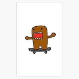 Domo Riding a Skateboard Sticker Decal Laptop Car Window Vinyl 5'