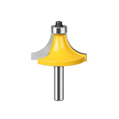 1 pieza de mango de vástago de 8 mm, cortador de filete de gran diámetro, fresa for carpintería, cortador de biselado, cortador de arco, cabezal recortador de bordes(8mmX44mm)