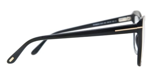 Image of Eyeglasses Tom Ford FT 5826 -B 001 Shiny Black, incht inch Logo /Blue Block Lenses