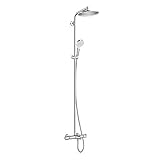hansgrohe Wannen-Duschsystem Crometta S 240 (Regendusche, Duschset mit 2 Strahlarten, Duschkopf mit Schlauch, Duschstange und Badewannenarmatur) chrom