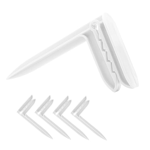 4 pinzas para sujetar toallas de playa – Ideal para playa, viaje, camping o picnic, pinzas de playa – Alzapaños (transparente)