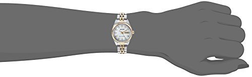 Armitron Relógio feminino com pulseira de cristal premium, Dois tons, 24mm, 75/2475MOP