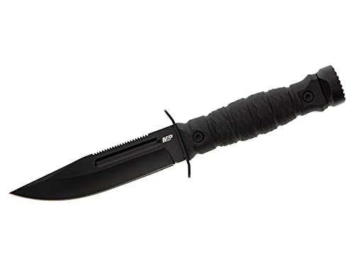 Smith & Wesson M&P Special Ops High Carbon S.S. Full Tang Fixed Blade Survival Knife with Clip Point, Rubberized Handle, Sawback and Pommel for Outdoor and Tactical,Black - image 3