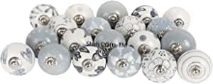 White Crackle Ceramic Knob | | French & Vintage Furniture - Central Coast
