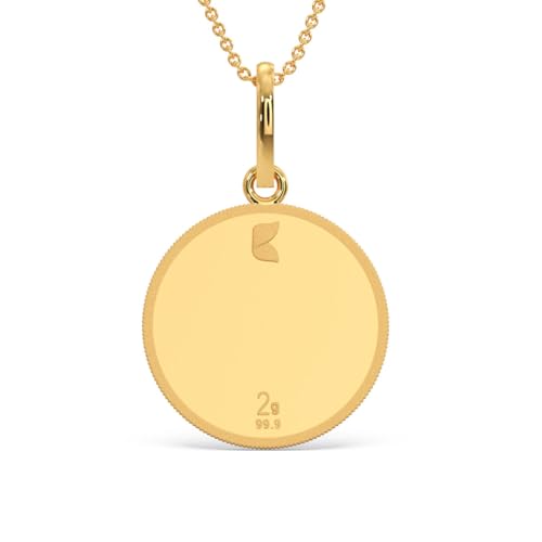 Image of KALYAN JEWELLERS 24K (999) Purity Shree Ram Gold Coin Pendant 2 Gms