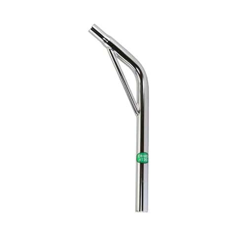 ALTALINE Bicycle Chromoly 27.2mm Chrome Plated Lay-Back Seatpost with Support 400mm Long Cover