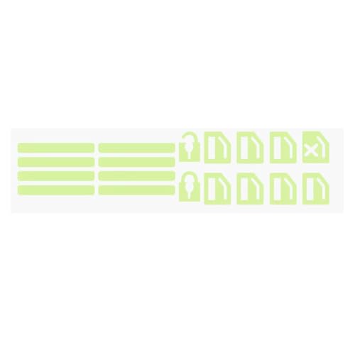 Pegatinas luminosas para interruptor de coche universales de color verde