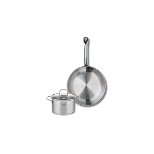 ELO 9692350 Elo Profi - Juego de utensilios de cocina (2 piezas, 24 cm y 1 olla de 14 cm, citrino, acero inoxidable, inducción