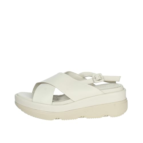 Sandales compensées blanches Td004 finis les maux de dos pour les femmes