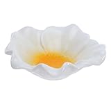 Flor degradada: la placa decorativa de joyería de cerámica presenta una forma de flor degradada única, agregando un toque artístico a la bandeja de su tocador y mejorando el atractivo de la decoración del hogar, bandeja de tocador para joyería, bandeja de arreglo de joyas