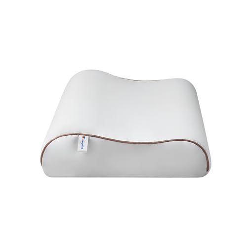 Image of Sleepwell Zenn Classic Foam Pillow | Soft Polyurethane HR Foam | White | Back, Side & Stomach Sleeper Support | Washable Micro Peach Cover | 24 x 16 inches | Pack of 1