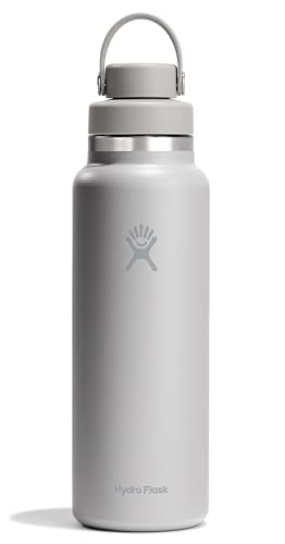 Image of Hydro Flask Water Bottle - Insulated Stainless Steel - Wide Mouth Chug Lid, Non Spill, Leakproof in 40 Oz Tonal Birch Gray