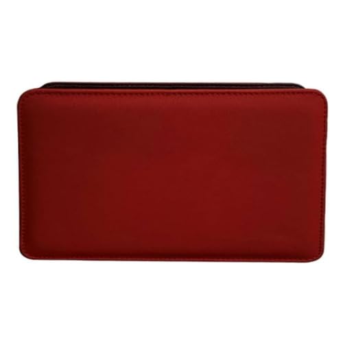 JILEIOK Coche Cubo De Basura para Audi A4L 2010-2016, Plegable Papelera Cuero PU Asiento Caja de Almacenamiento Prueba De Fugas Portátil Accesorios,A/Red