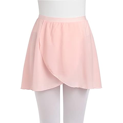 Soudittur Girls Ballet Skirt Women Chiffon Dance Skirt Pull On for Toddler Girls Women (Large, Pink) Cover