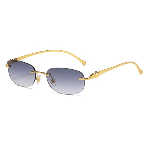 Lunettes de soleil ovales en métal doré pour vos sorties en ville et terrasses d'été