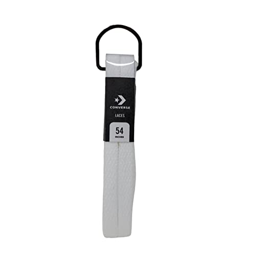 Converse Unisex Replacement Cord Shoe Laces Flat Style Shoelaces, White, 54" 8 Eyelets2