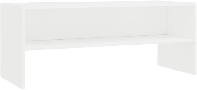 vidaXL TV Cabinet with Open Compartment Living Room Sideboard Furniture HiFi Stand Unit Home Entertainment Centre White Engineered Wood