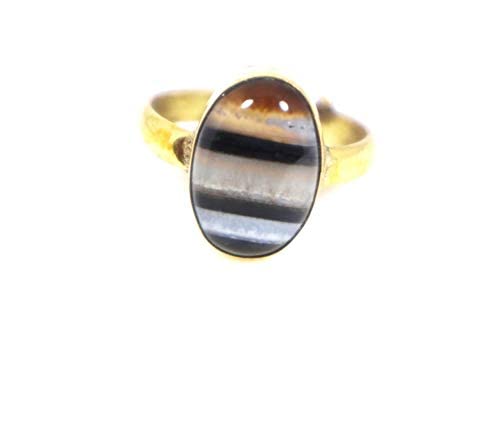 Parakash Gems Real Original Black Sulemani Hakik Stone Hqeeq Hqiq Gemstone Panchdhatu Ring adjustable free size AAA Quality For Men and Women (B0B34H4PPM) Amazon Price History, Amazon Price Tracker