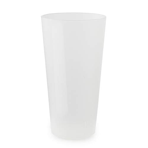 LE PETIT FOURNISSEUR - 50 Gobelets Réutilisables 40cl - Plastique Polypropylène Rigide - Couleur Givrée