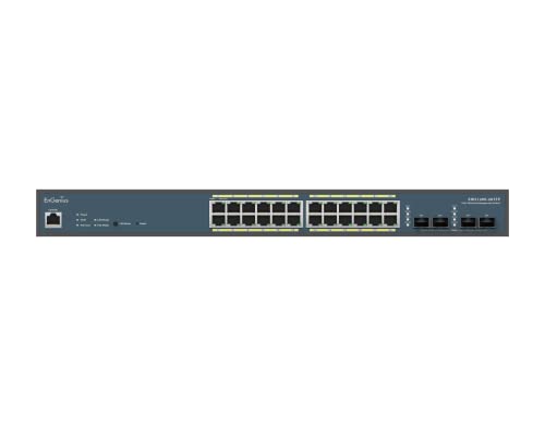 Image of EnGenius 24 Gigabit 802.3at /af PoE+ Port Full Power Layer 2 Managed Switch, 4 SFP Ports, 410W PoE Budget with Centralized Network Management [managed up to 50 EnGenius APs] (EWS1200-28TFP)