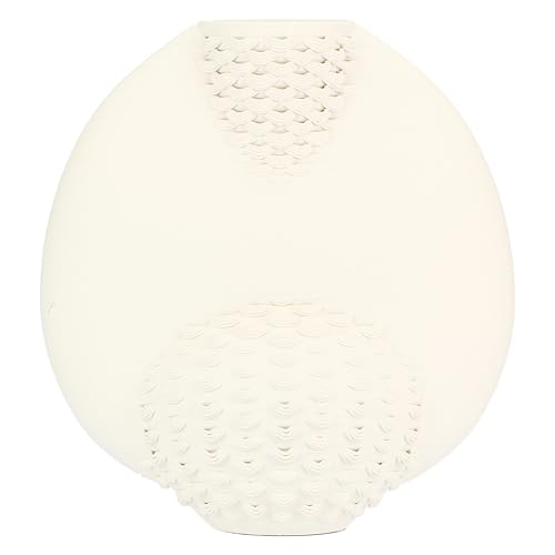 Rituali Domestici - Vaso Deco Sfera Bianco in porcellana, 21x12cm, profondità 36cm, collezione Amaglia