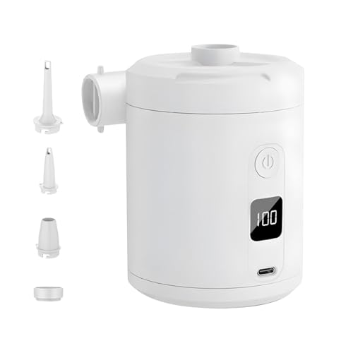 Celuicion Bomba portátil para inflable, recargable inalámbrica para colchones | Automático inflado desinflado pantalla para camping piscina camas