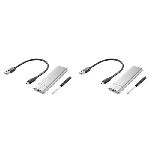 Pohmndz 2X M.2 NVMe SSD �G���N���[�W���A�_�v�^ 10Gbps USB C 3.1 Gen2 NVMe �P�[�X �O���G���N���[�W�� NVMe ���[�_�[ NVMe �P�[�X �V���o�[