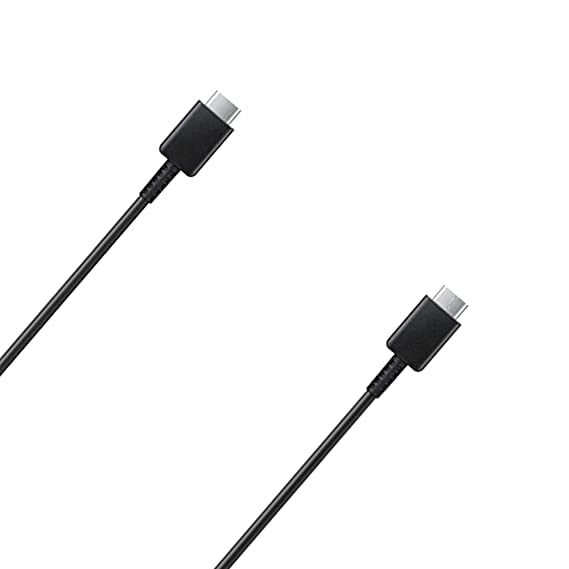 Image of Original 45W Fast Cable Type C to C for Samsung Galaxy S21| S21 5G Ultra| S20| S20 Fe 5G| Plus| S10 5G| Note 10|Note 20|Plus (Cable-Black) (83S0001274)