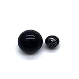 DIYEAH 200 Stück Pilzknöpfe Abs Schwarz 12,5mm Rund Heimwerker Selbstgemacht Zubehör Puppenaugen Nähen Scrapbooking