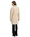 TAHARI Women's Faux Wool Walker Coat with Notch Collar, Front Button Closure, Fully Lined with Stretch, Cream, Large