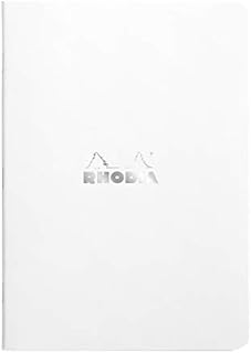 RHODIA 119163C - Black Piqué Notebook - A4 - Small Squares - 96 pages - White Clairefontaine Paper 80 g/m - Soft, resistant and waterproof coated card cover - Classic