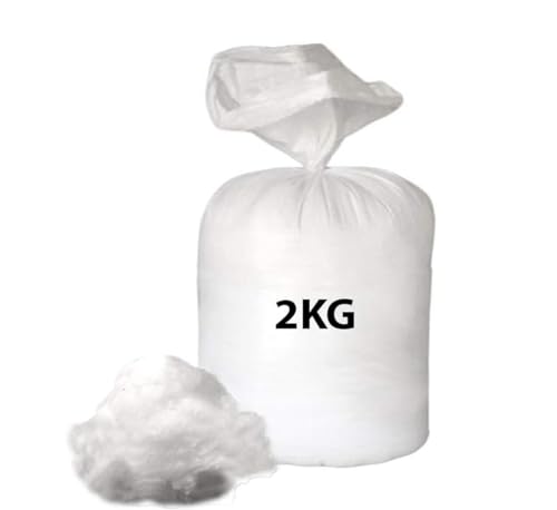 Virgin Hollow Fibre Quality Grade Stuffing/Filling Toys Pillows Craft Cushion Filling Cushions teddy Bear Pet Beds 100% Soft Hollow Fibre - 2KG