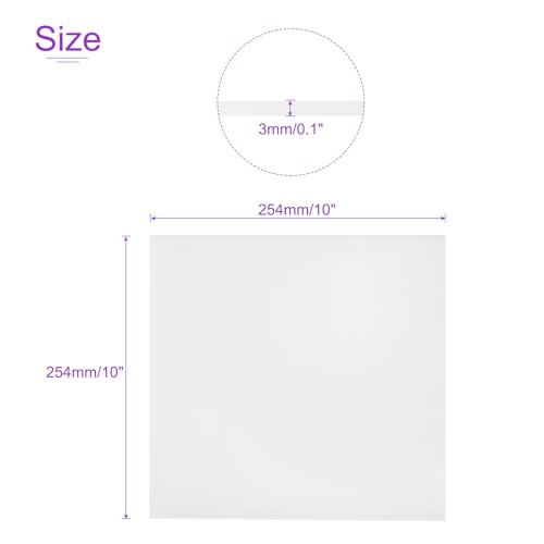 Image of DMiotech 2 Pack 10 x 10 x 0.1 Inch Plastic UHMW Sheets, Ultra High Molecular Weight Polyethylene, Opaque White Polyethylene Board for Automotive, Chemical, Manufacturing, DIY Home Kitchen