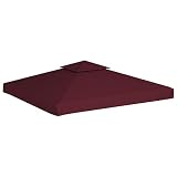 Cervaline Copertura Superiore per Gazebo a 2 Strati 310g/m² 3x3m Bordeaux,Vita all'aperto,Strutture da Esterno,Accessori per baldacchini e Gazebo,Tetti per baldacchini e gazebi,3.6 kg -44757