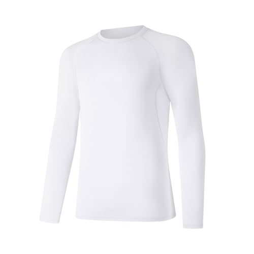 VanKee Camiseta de Manga Larga Compresiva para Niños Transpirable Secado Rápido Camisetas Interior Deportiva Ligero Elasticidad Camiseta Deportiva para Niño Funcional Base Layer Top para Correr Fútbol