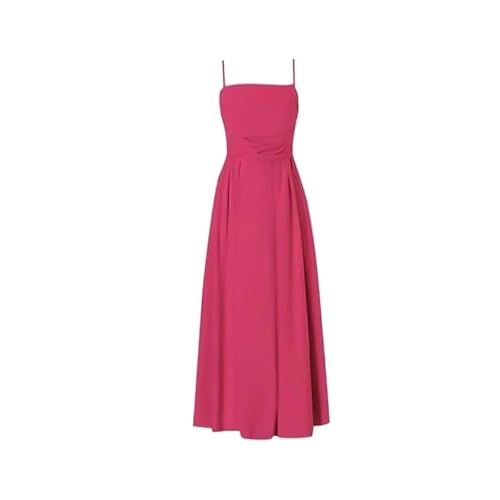 Dickly Damen Sommerkleid mit Maritimem Flair für Sonnige Tage, Rose Rot, m