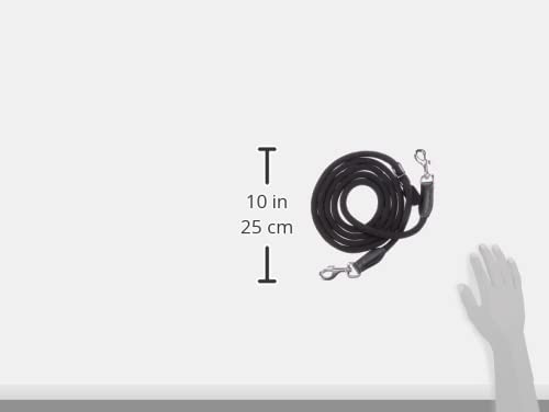 HUNTER Vario-Hundeleine FREESTYLE, Farbe: schwarz, stufenlos verstellbare Länge, robustes & griffiges Tau, wetterfest & pflegeleicht, perfekt für Alltag & Training, Größe: 10/260