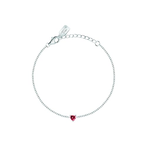 La Petite Story Damenarmband aus 925‰ Silber, Zirkone, SILVER-Kollektion, Rote Capsule – LPS05AWV52