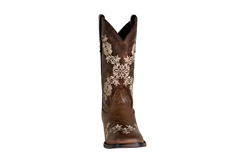 Image of TuffRider Women Mormon Embroidered Leather Square Toe Western Boots