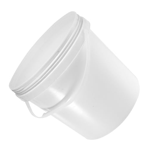 Alipis White 6l Abs Paint Bucket with Lid Leak-Proof Plastic Paint Container for Tools Home Improvement Portable Empty Pail Suitable and Chemical Storage